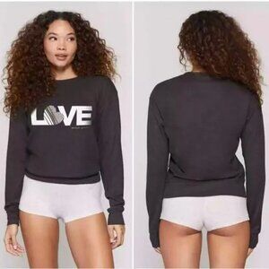 New Spiritual Gangster Love Savasana Graphic Pullover Sweatshirt Size NWT Medium